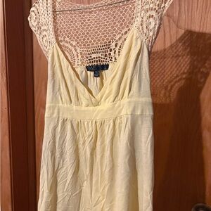 SWS Yellow Lace Tank Top